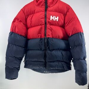 Helly Hansen Red and Blue Puffer Jacket